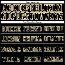 Load image into Gallery viewer, Custom Black Black-Cream Stitched Cuffed Knit Hat