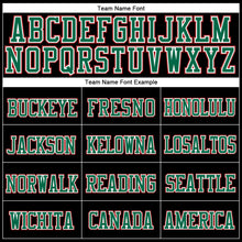 Load image into Gallery viewer, Custom Black Kelly Green White-Red Stitched Cuffed Knit Hat