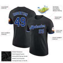 Load image into Gallery viewer, Custom Black Royal-White Performance T-Shirt