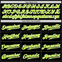 Load image into Gallery viewer, Custom Black Neon Green-White Authentic Baseball Jersey