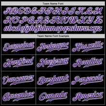 Load image into Gallery viewer, Custom Black Purple-White Authentic Baseball Jersey