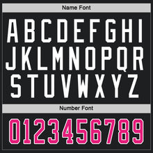 Load image into Gallery viewer, Custom Black Hot Pink-White Hockey Jersey