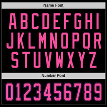 Load image into Gallery viewer, Custom Black Pink-Purple Hockey Jersey