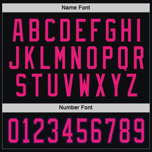Load image into Gallery viewer, Custom Black Hot Pink-Dark Purple Hockey Jersey