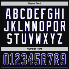Load image into Gallery viewer, Custom Black Dark Purple-White Hockey Jersey