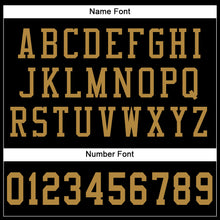Load image into Gallery viewer, Custom Black Old Gold Mesh Authentic Football Jersey