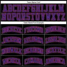 Load image into Gallery viewer, Custom Black Pink-Purple Authentic Throwback Basketball Jersey
