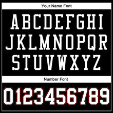Load image into Gallery viewer, Custom Black White-Red Authentic Throwback Basketball Jersey