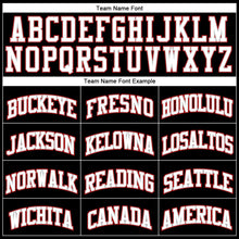 Load image into Gallery viewer, Custom Black White Gray-Red Authentic Throwback Basketball Jersey