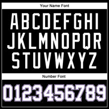 Load image into Gallery viewer, Custom Black White Purple-Gray Authentic Throwback Basketball Jersey