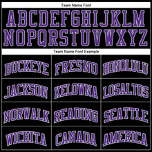 Load image into Gallery viewer, Custom Black Purple-Gray Authentic Throwback Basketball Jersey