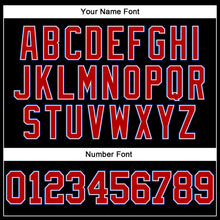 Load image into Gallery viewer, Custom Black Red-Royal Authentic Throwback Basketball Jersey