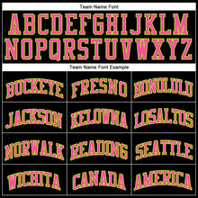 Load image into Gallery viewer, Custom Black Pink-Neon Green Authentic Throwback Basketball Jersey