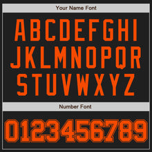 Load image into Gallery viewer, Custom Black Orange Authentic Baseball Jersey
