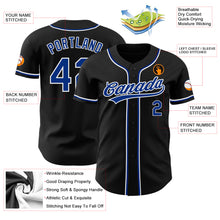 Load image into Gallery viewer, Custom Black Royal-White Authentic Baseball Jersey