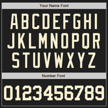 Load image into Gallery viewer, Custom Black Cream Authentic Baseball Jersey