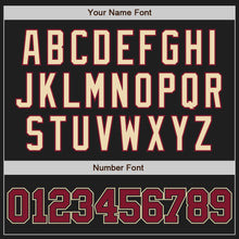 Load image into Gallery viewer, Custom Black Crimson-City Cream Authentic Baseball Jersey