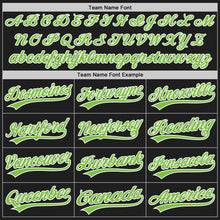 Load image into Gallery viewer, Custom Black Neon Green-White Authentic Baseball Jersey