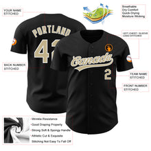 Load image into Gallery viewer, Custom Black Vegas Gold-White Authentic Baseball Jersey