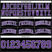 Load image into Gallery viewer, Custom Black Purple-White Authentic Throwback Basketball Shorts