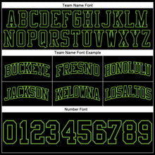 Load image into Gallery viewer, Custom Black Black-Neon Green Authentic Throwback Basketball Shorts