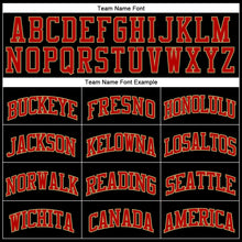 Load image into Gallery viewer, Custom Black Red-Old Gold Authentic Throwback Basketball Jersey