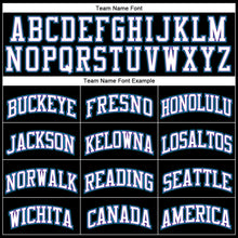 Load image into Gallery viewer, Custom Black White Purple-Teal Authentic Throwback Basketball Jersey