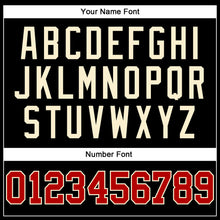 Load image into Gallery viewer, Custom Black Red Pinstripe Red-Cream Authentic Basketball Jersey