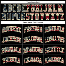 Load image into Gallery viewer, Custom Black Cream Pinstripe Vintage USA Flag-Cream Authentic Basketball Jersey