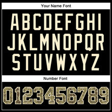 Load image into Gallery viewer, Custom Black Cream Pinstripe Camo-Cream Authentic Basketball Jersey