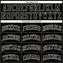 Load image into Gallery viewer, Custom Black Cream Pinstripe Black-Cream Authentic Basketball Jersey