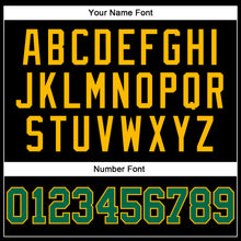 Load image into Gallery viewer, Custom Black Gold Pinstripe Kelly Green-Gold Authentic Basketball Jersey