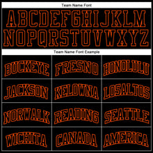 Load image into Gallery viewer, Custom Black Orange Pinstripe Black-Orange Authentic Basketball Jersey