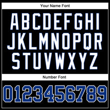 Load image into Gallery viewer, Custom Black Royal Pinstripe Royal-White Authentic Basketball Jersey