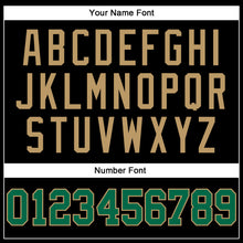 Load image into Gallery viewer, Custom Black Old Gold Pinstripe Kelly Green-Old Gold Authentic Basketball Jersey