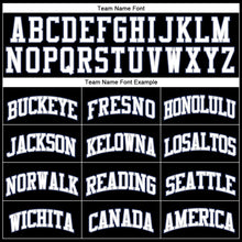 Load image into Gallery viewer, Custom Black White Gray-Navy Authentic Throwback Basketball Jersey