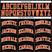 Load image into Gallery viewer, Custom Black Orange-Royal Authentic Throwback Basketball Jersey