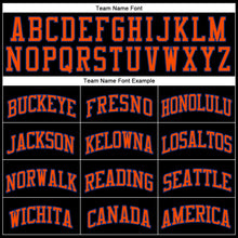 Load image into Gallery viewer, Custom Black Orange-Royal Authentic Throwback Basketball Jersey