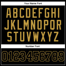 Load image into Gallery viewer, Custom Black Old Gold Authentic Throwback Basketball Jersey