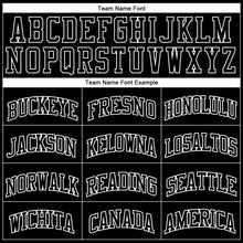 Load image into Gallery viewer, Custom Black White Authentic Throwback Basketball Jersey