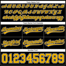 Load image into Gallery viewer, Custom Black Gold-White Authentic Throwback Basketball Shorts