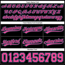 Load image into Gallery viewer, Custom Black Pink-Light Blue Authentic Throwback Basketball Shorts