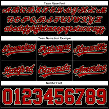 Load image into Gallery viewer, Custom Black Red-Cream Authentic Throwback Basketball Shorts