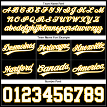 Load image into Gallery viewer, Custom Black White-Gold Authentic Throwback Basketball Shorts