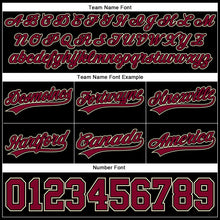 Load image into Gallery viewer, Custom Black Maroon-Cream Authentic Throwback Basketball Shorts