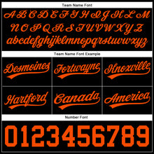 Load image into Gallery viewer, Custom Black Orange Authentic Throwback Basketball Shorts