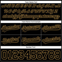 Load image into Gallery viewer, Custom Black Old Gold Authentic Throwback Basketball Shorts