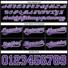 Load image into Gallery viewer, Custom Black Purple-White Authentic Throwback Basketball Shorts