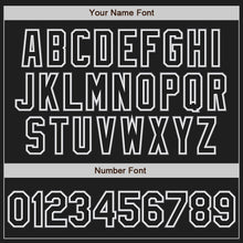 Load image into Gallery viewer, Custom Black White Pinstripe Black-Gray Authentic Baseball Jersey