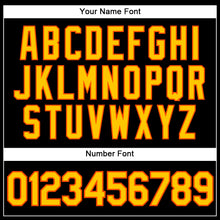 Load image into Gallery viewer, Custom Black Yellow-Orange Authentic Baseball Jersey